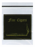 BAGS BOUTIQUE offers stock bags printed in gold and black with a black zipper marked "Fine Cigars", perfect for holding fine cigars and tobacco products.